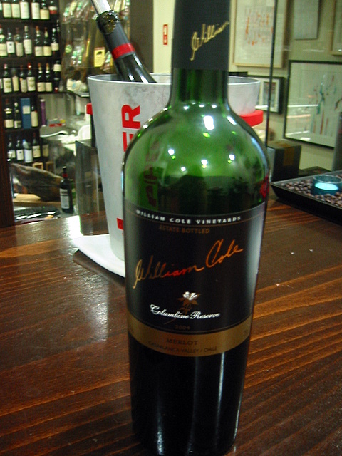 William Cole Columbine Reserve Merlot 2004